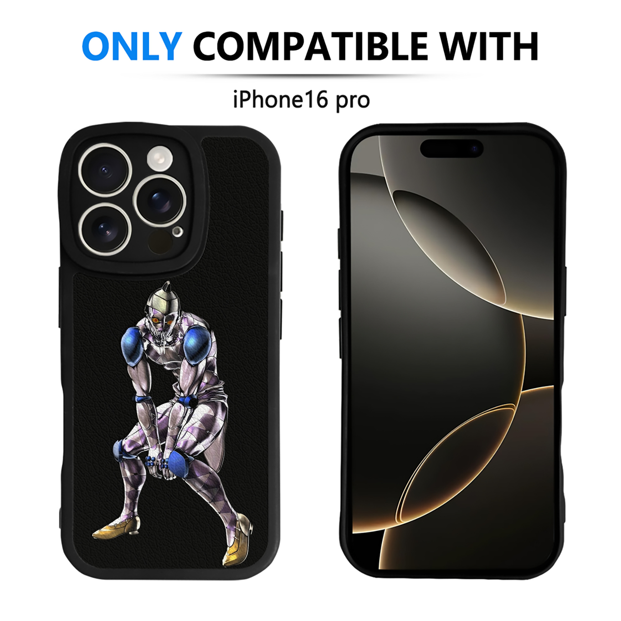 （画像用） ジョジョの奇妙な冒険 JoJo's Bizarre Adventure 【iPhone 16シリーズ対応】シリコンスマホケース（レザー調） 材質：シリコン
